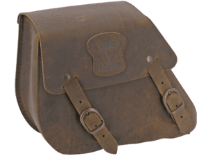 Bruin lederen Swingarm Tas + hardware Dyna 91-17