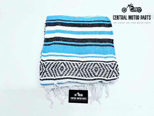 Mexicaanse Navy Turquoise en Wit Deken – 755302