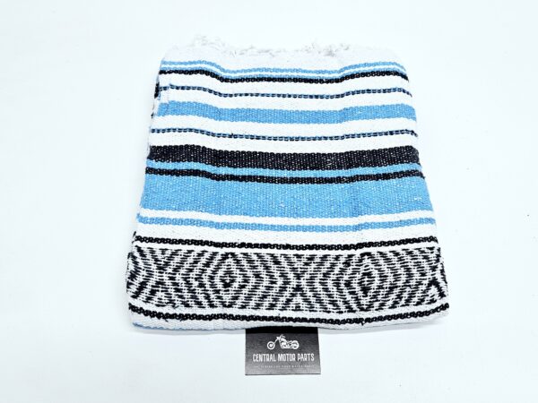 Mexicaanse Navy Turquoise en Wit Deken – 755302
