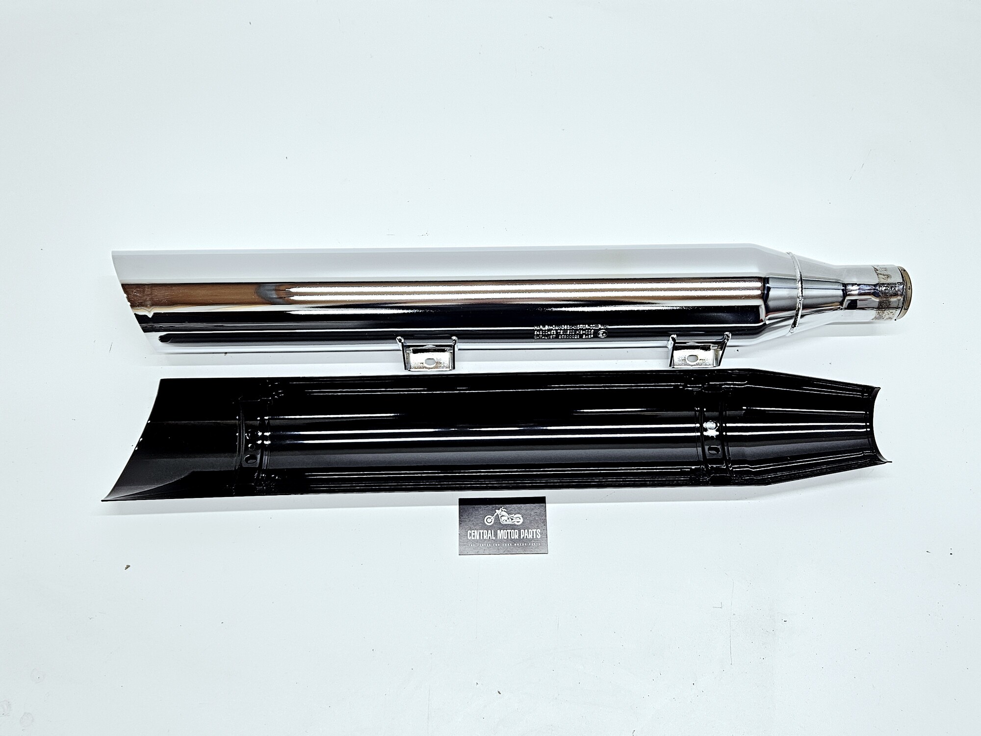 Chromen Demper + zwart hitteschild Sport Glide 2018-2024 – 64900453 + 65400364