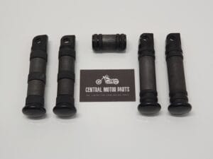 Driver + passenger Diamond black Footpeg set
