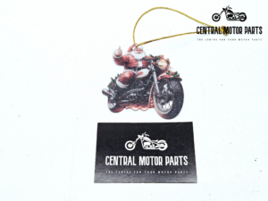 Acryl ornament Kerstboom versiering Kerstman Biker 6