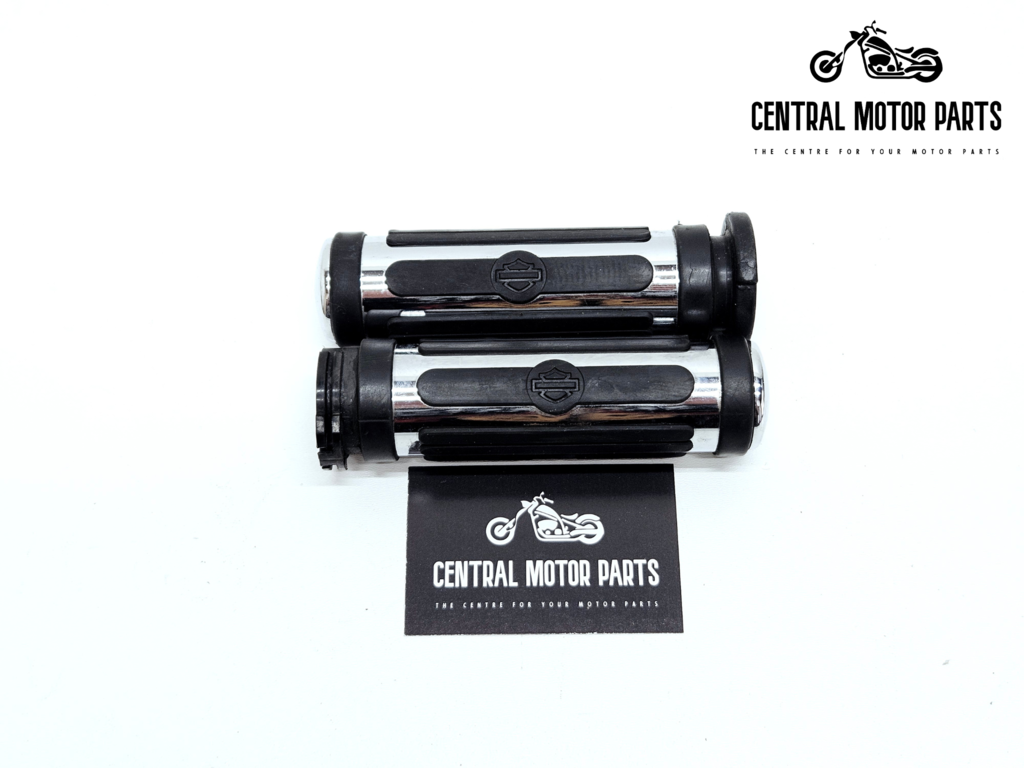 Chrome and Rubber hand Grips voor kabel gas