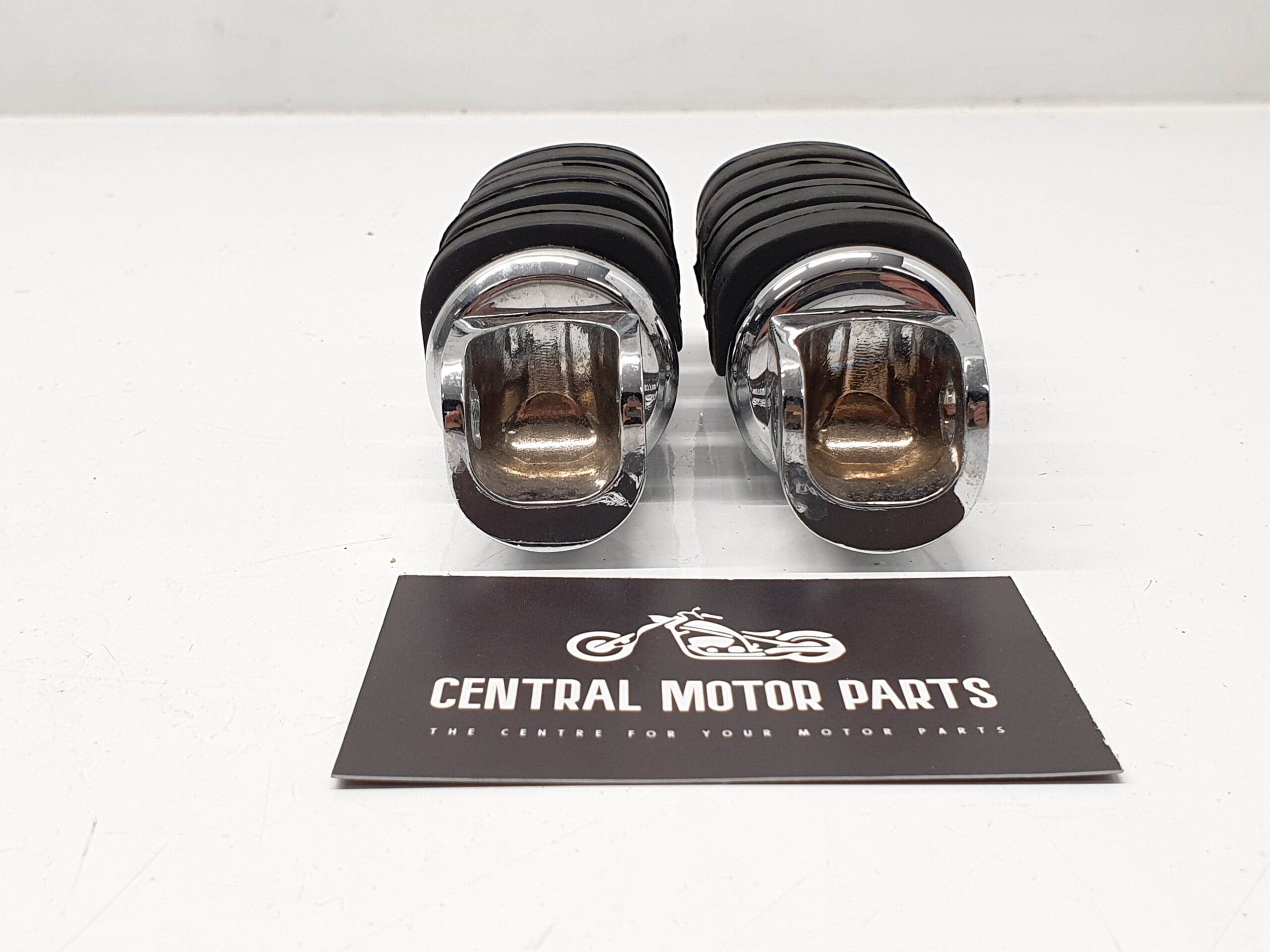 Chromen Driver steps met rubberen grips