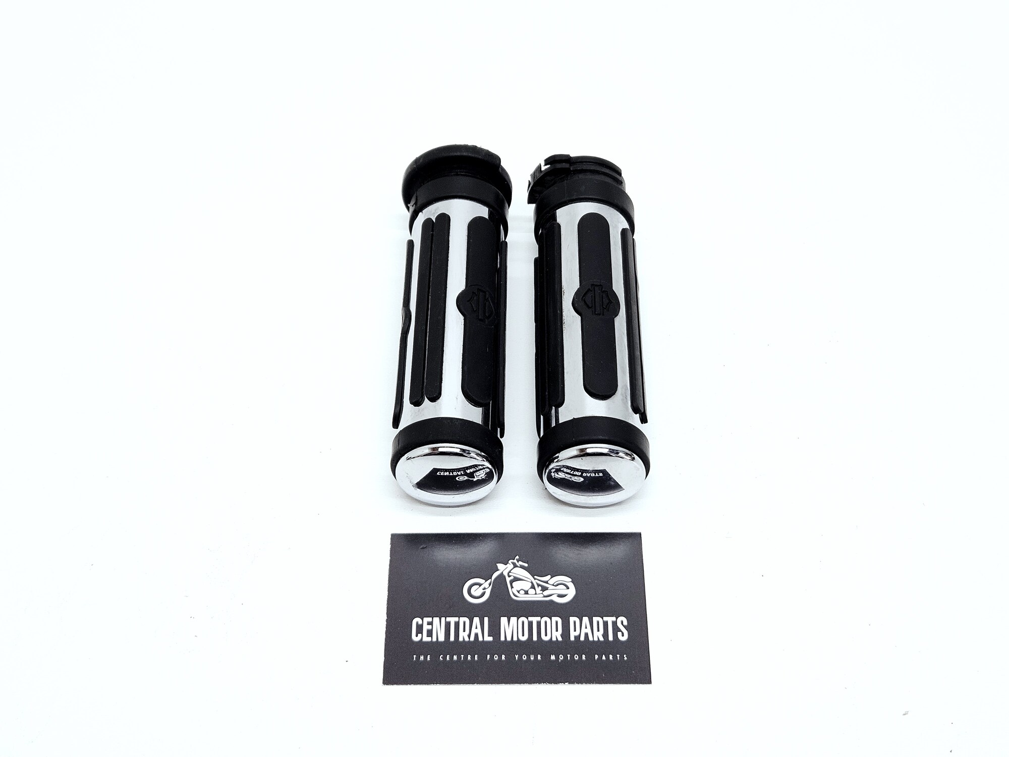 Chrome and Rubber hand Grips voor kabel gas