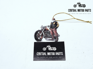 Acryl ornament Kerstboom versiering Kerstman Biker 3