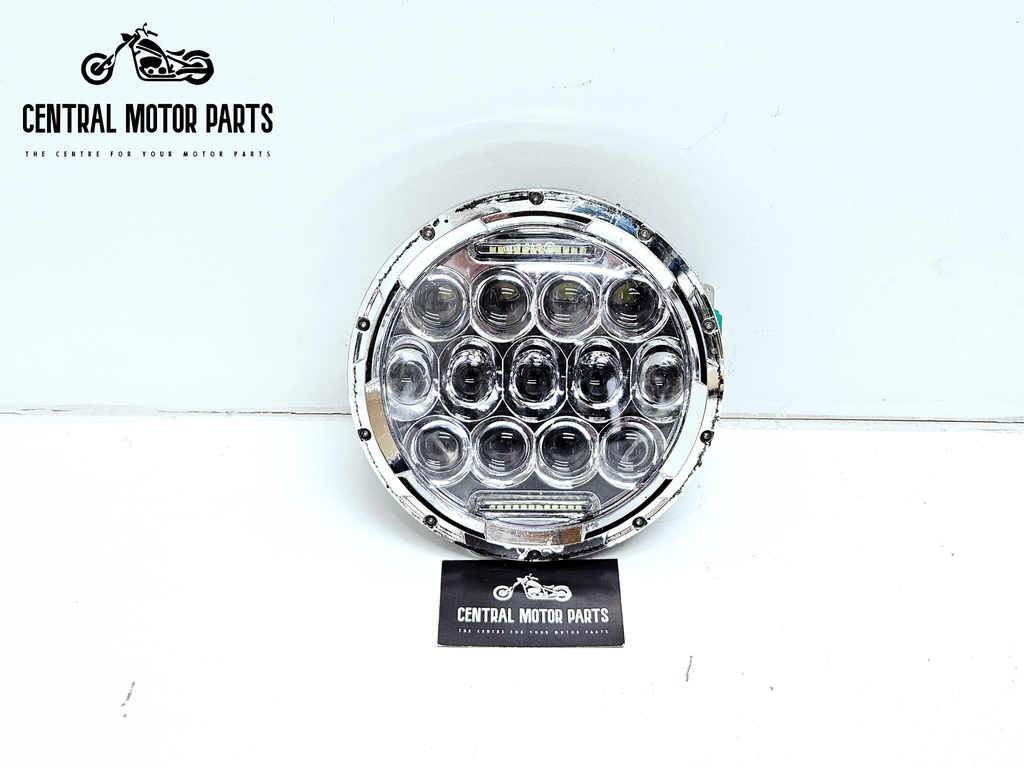 Chrome 7 inch LED Headlamp with E Approval