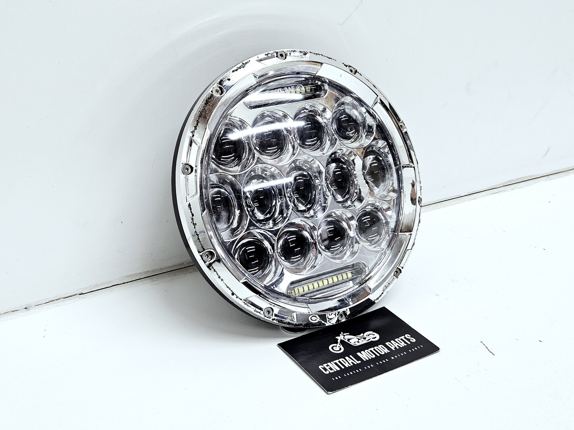 Chrome 7 inch LED Headlamp with E Approval