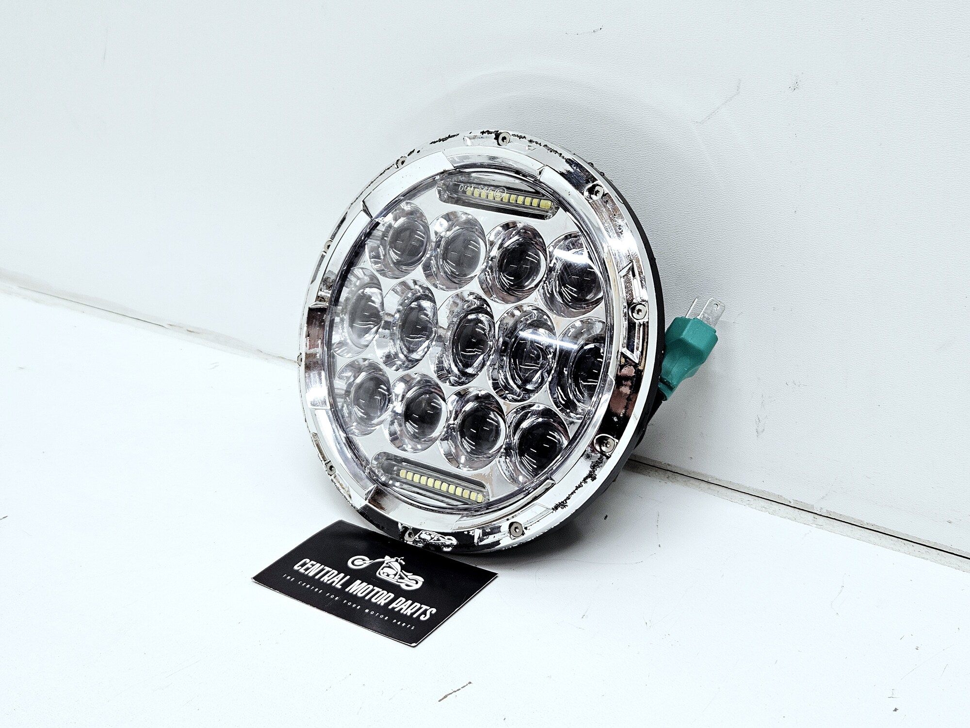 Chrome 7 inch LED Headlamp with E Approval