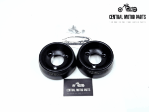4.50 inch Satin Black Street Cannon endcaps – 65100122