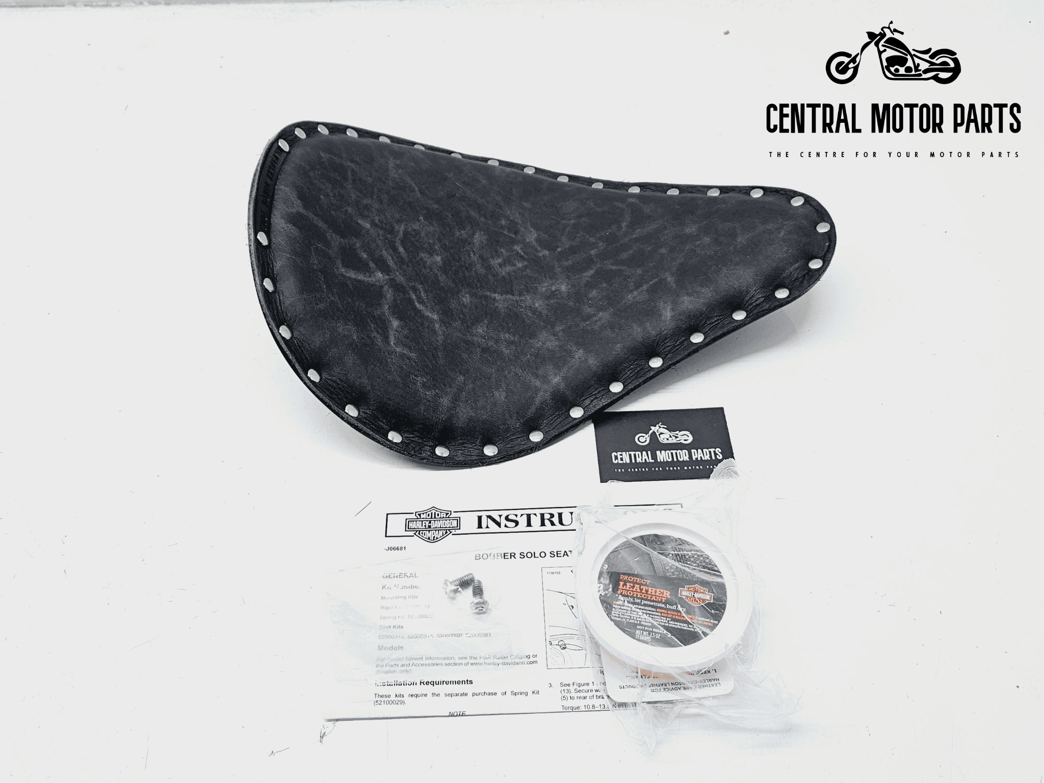 Zwart leren Solo Bobber zadel Softail 2018-up – 52000320