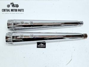 CFR Chrome Slip Ons Double Fluted Touring 1997-2016
