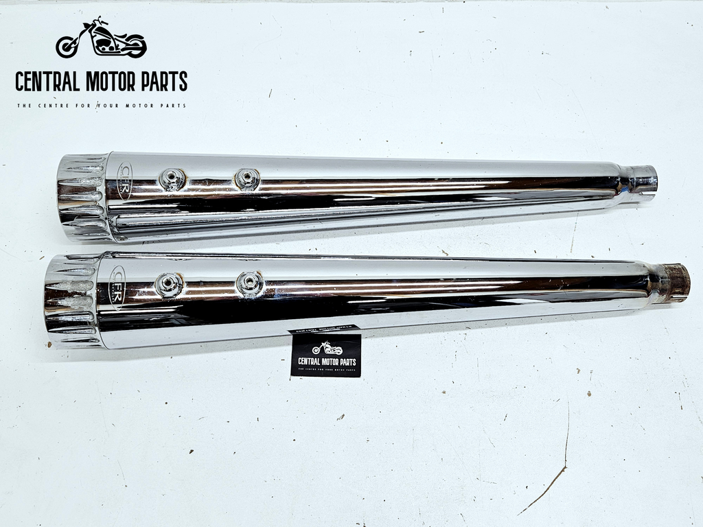 CFR Chrome Slip Ons Double Fluted Touring 1997-2016