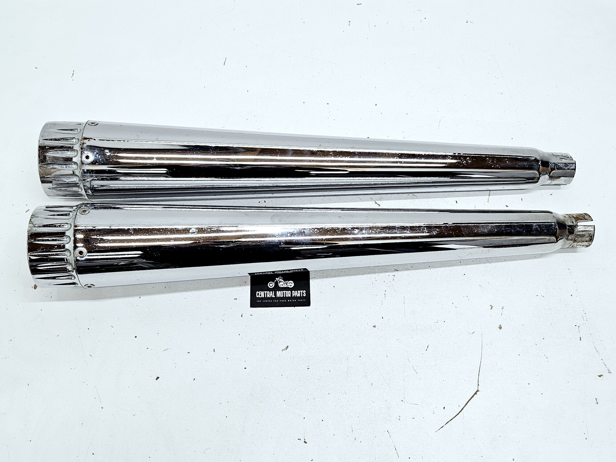CFR Chrome Slip Ons Double Fluted Touring 1997-2016