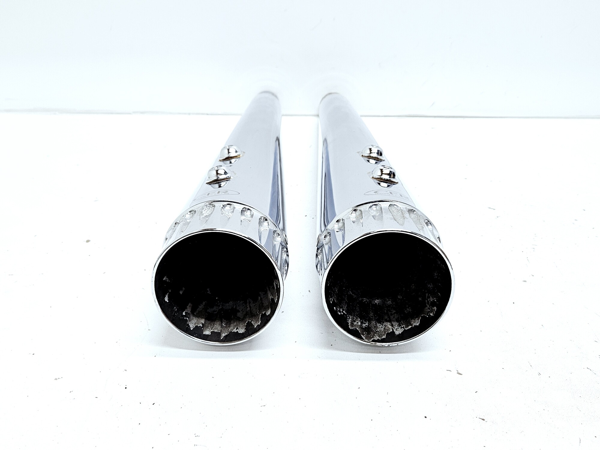 CFR Chrome Slip Ons Double Fluted Touring 1997-2016
