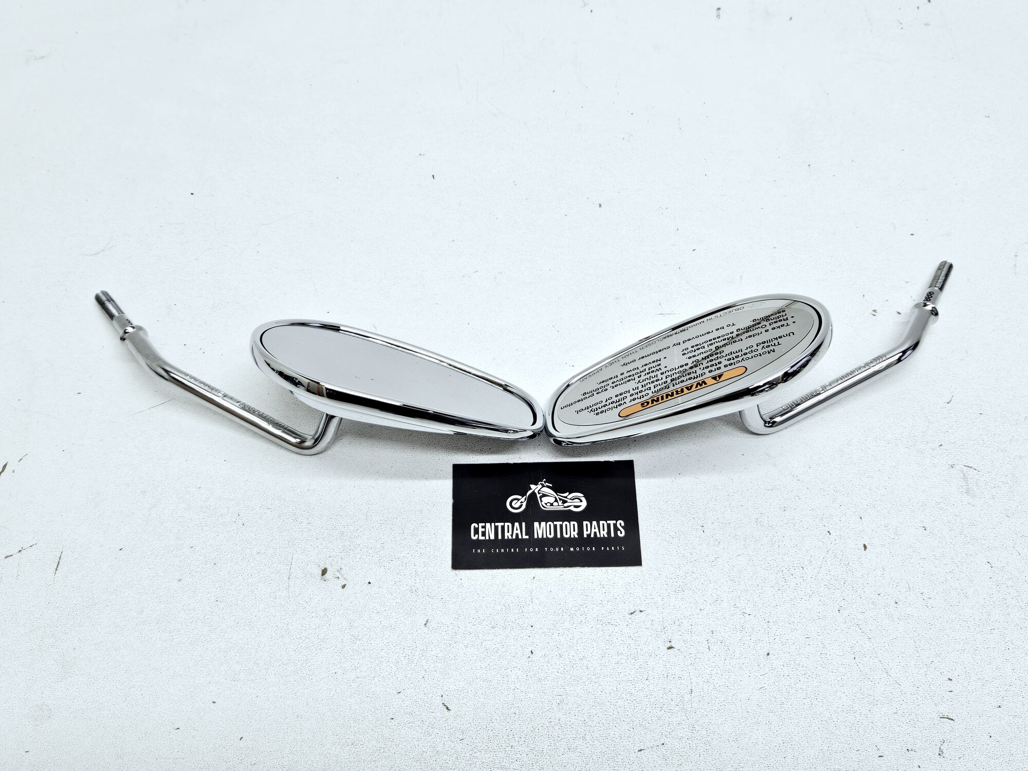 Short Stem Tapered chrome mirrors – 92022-03