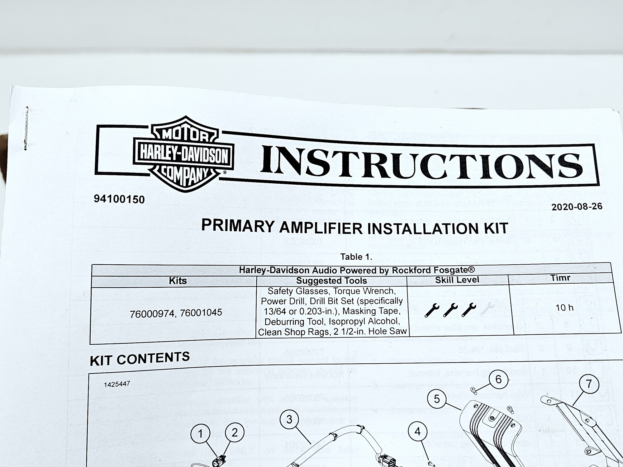Rockford Fosgate Primary Amplifier Installation kit Touring 2014-2016 – 76001045