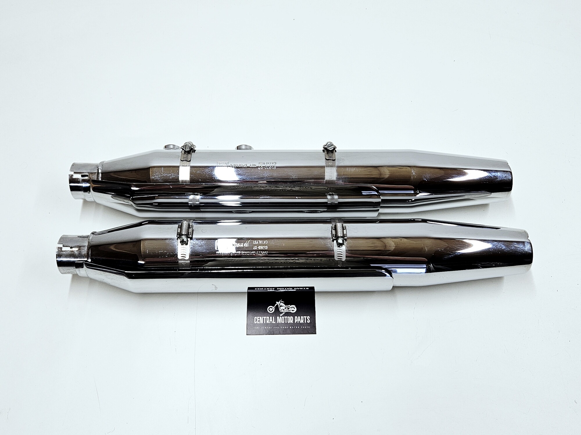 Slip ons Softail 2007-2017 chroom – 65368-07 + 65372-07