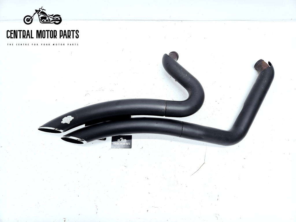 Black Big Radius Exhaust vance and Hines Softail 1986-2017 – 46079