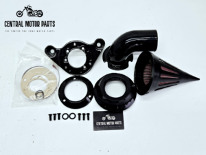 Spike Cone open Air Cleaner Gloss Black Dyna-Softail Twin cam