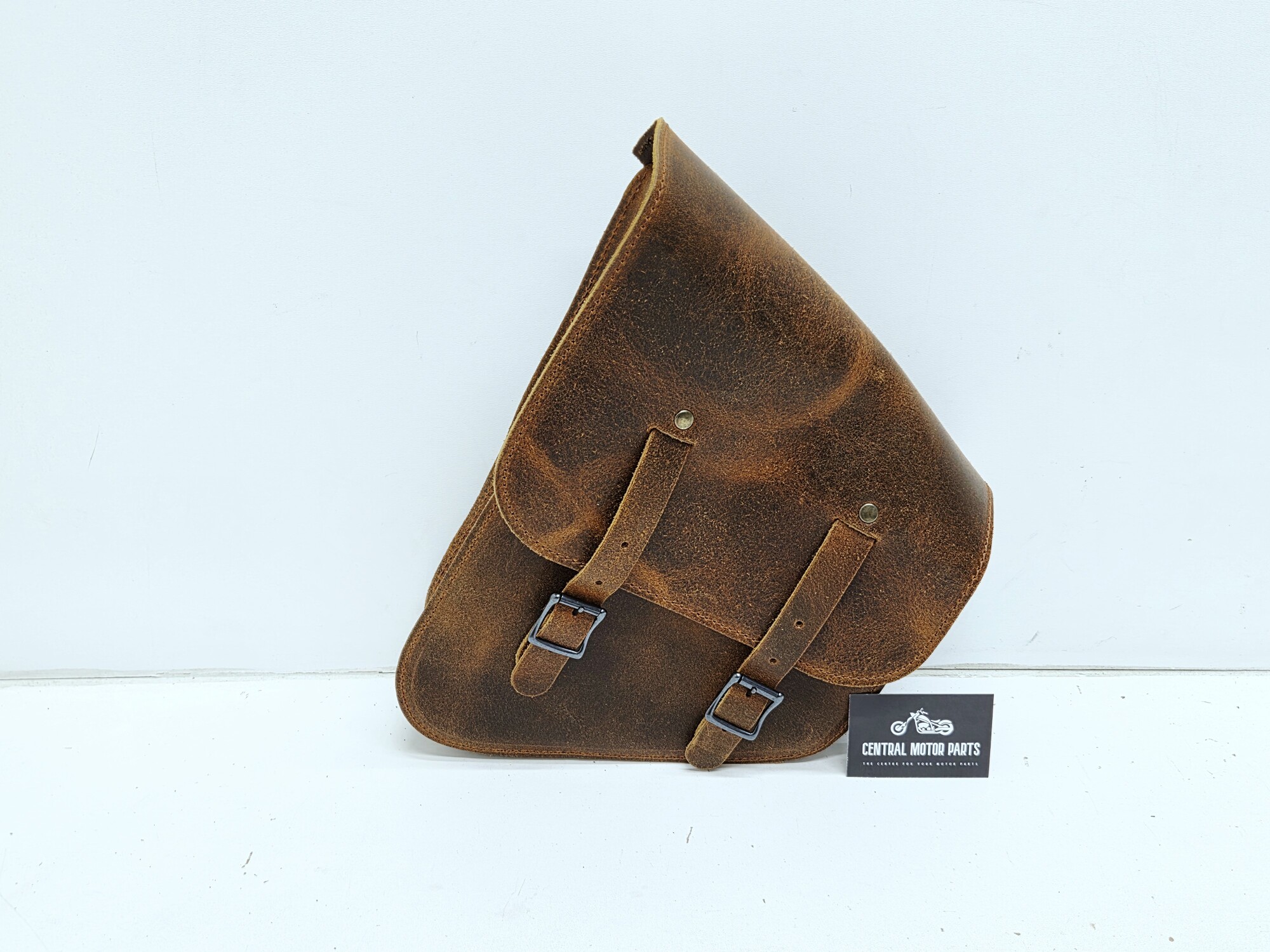 Slimline Swingarm bag Vintage Braun Leather Softail