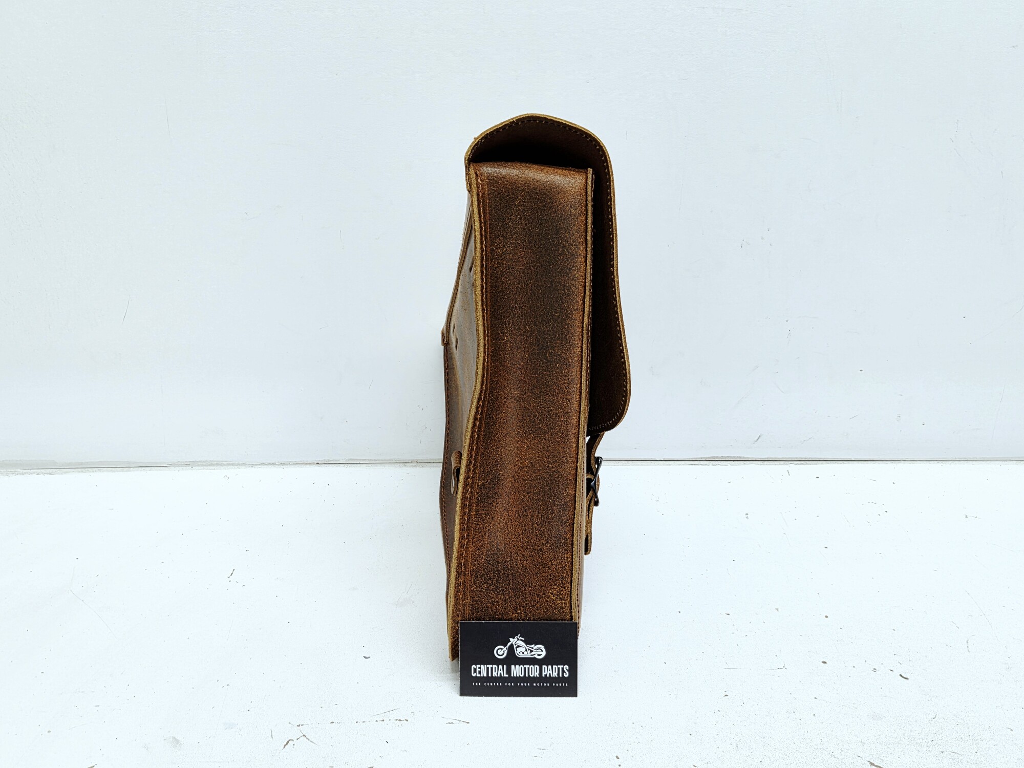 Slimline Swingarm bag Vintage Braun Leather Softail