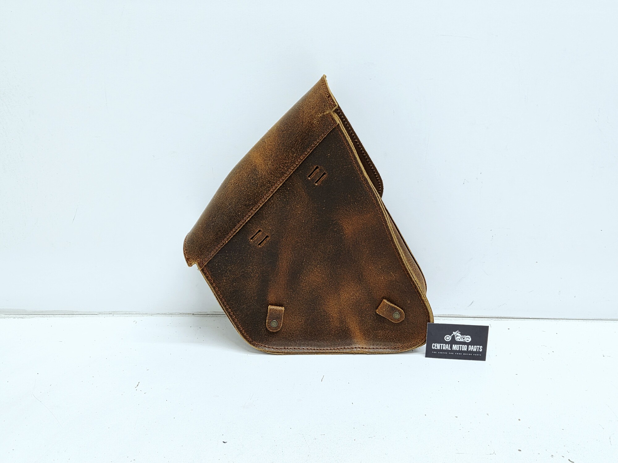 Slimline Swingarm bag Vintage Braun Leather Softail