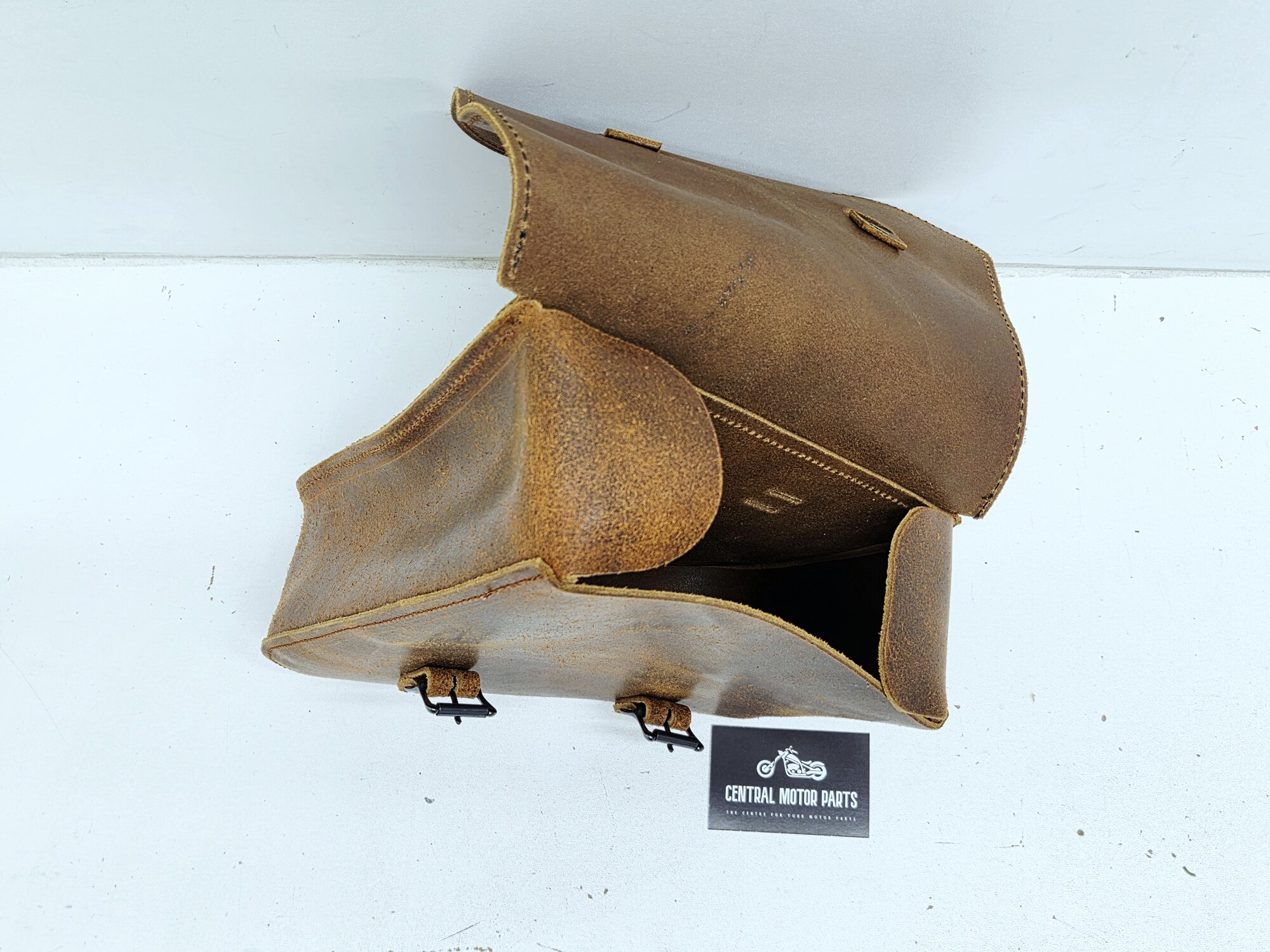 Slimline Swingarm bag Vintage Braun Leather Softail